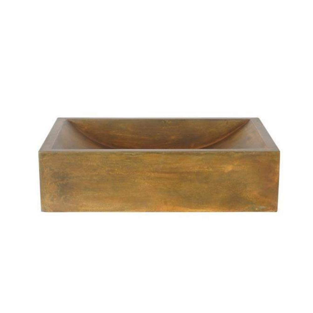 Eldon Rect Cement AboveCounter Basin,Vintage Brown