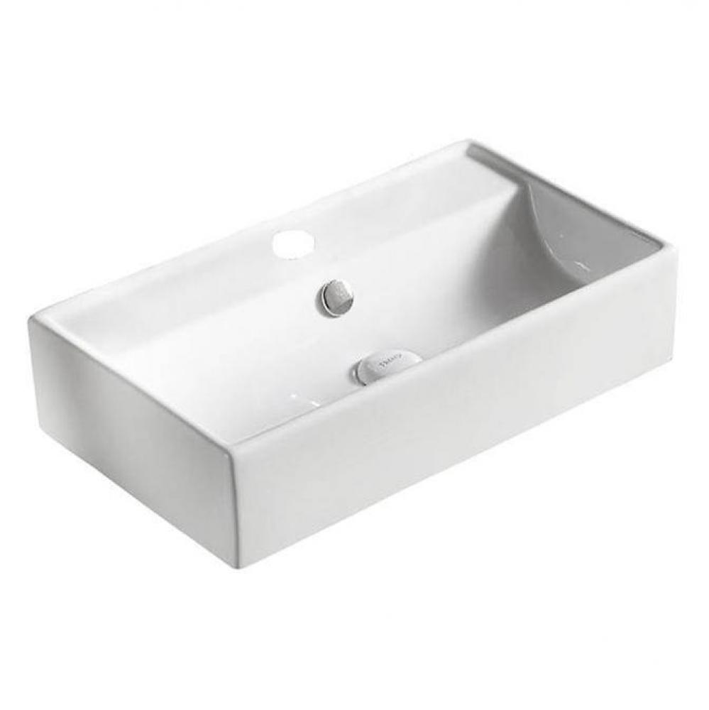 Lyons Rect 22'' Wall Hung1 Faucet hole, Overflow,White