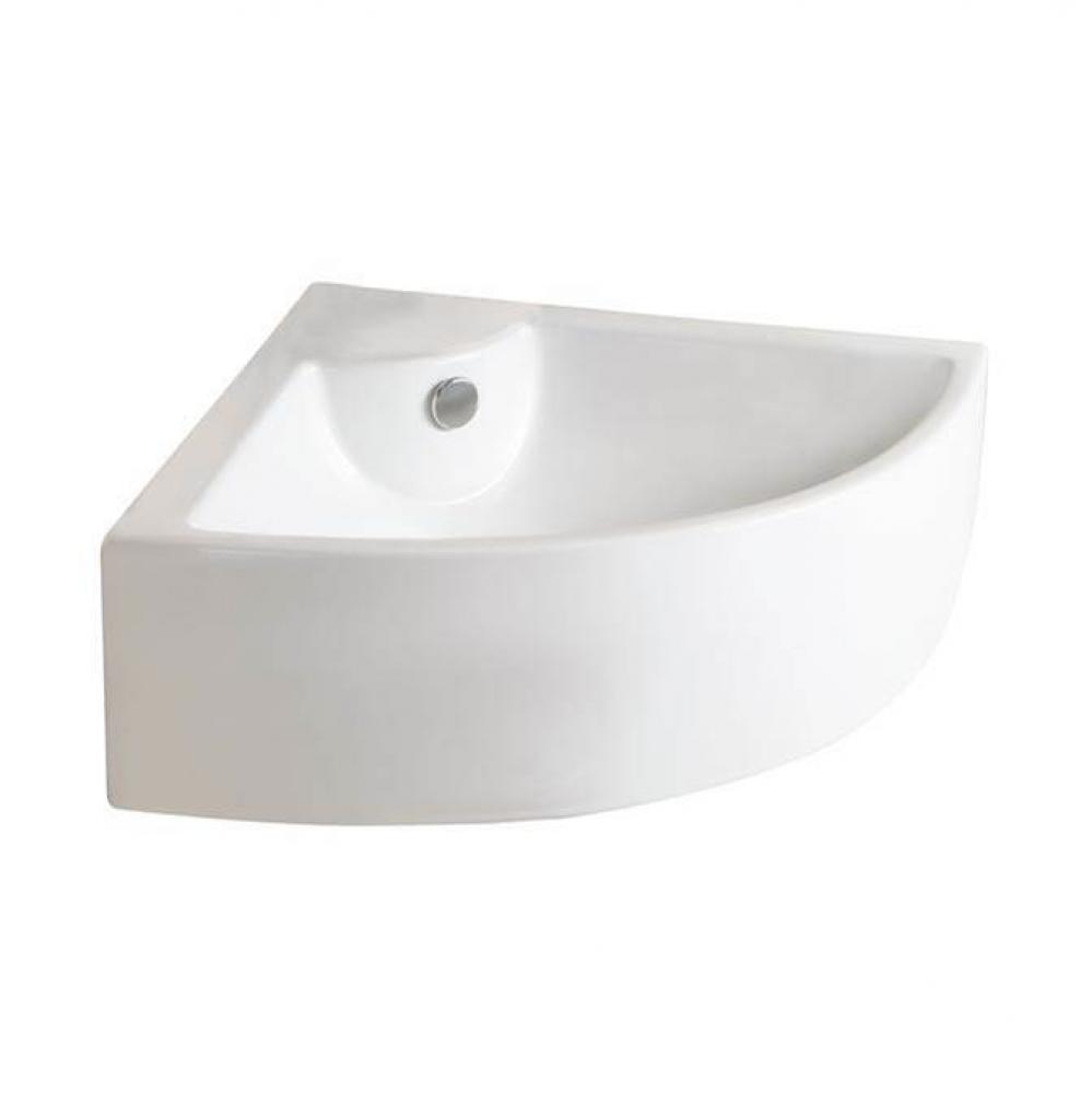 Crandall Corner Wall Hung 26'',1 Faucet Hole, Overflow WH