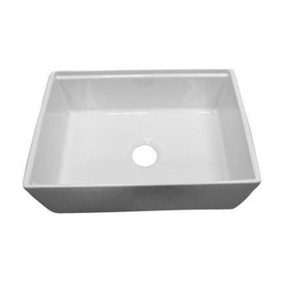 Crofton 30'' Single Bowl Sinkw/Ledge,Plain Front White