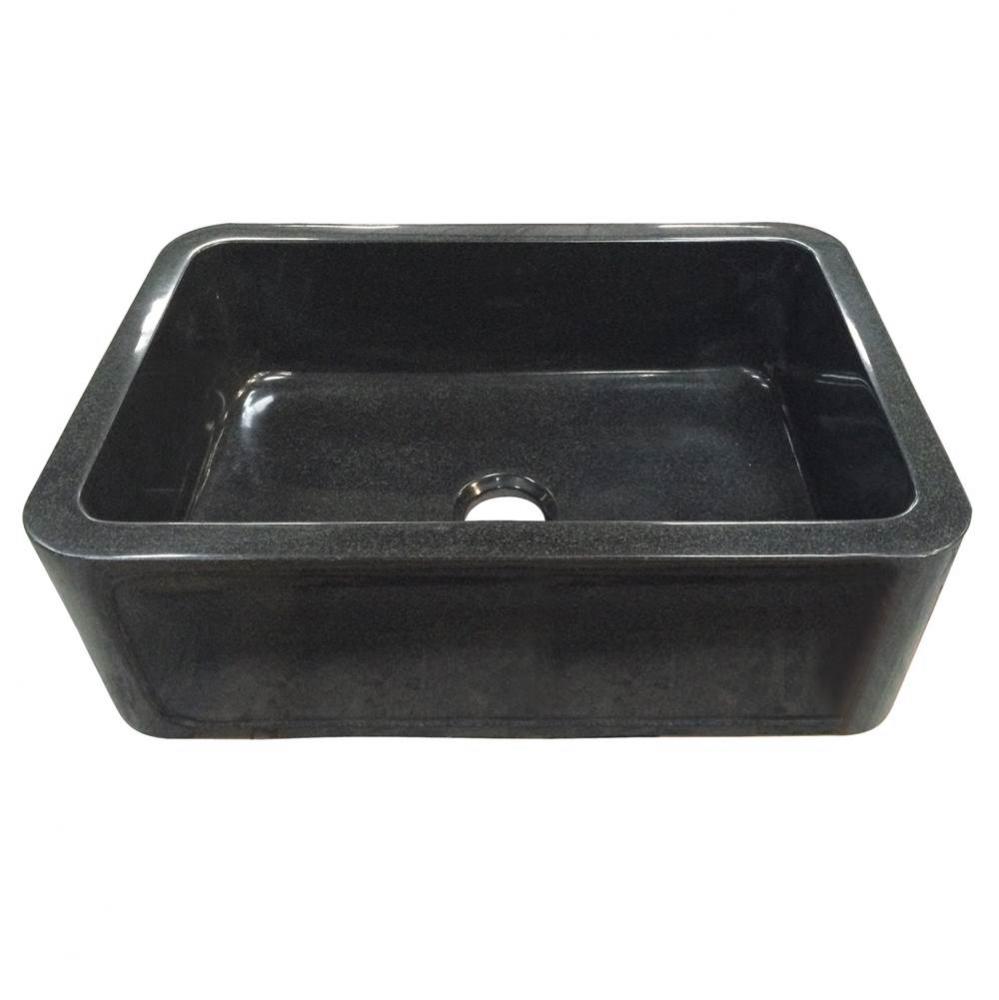 Ankra 30'' Polished GraniteSingle Bowl Farmer Sink, GPBL
