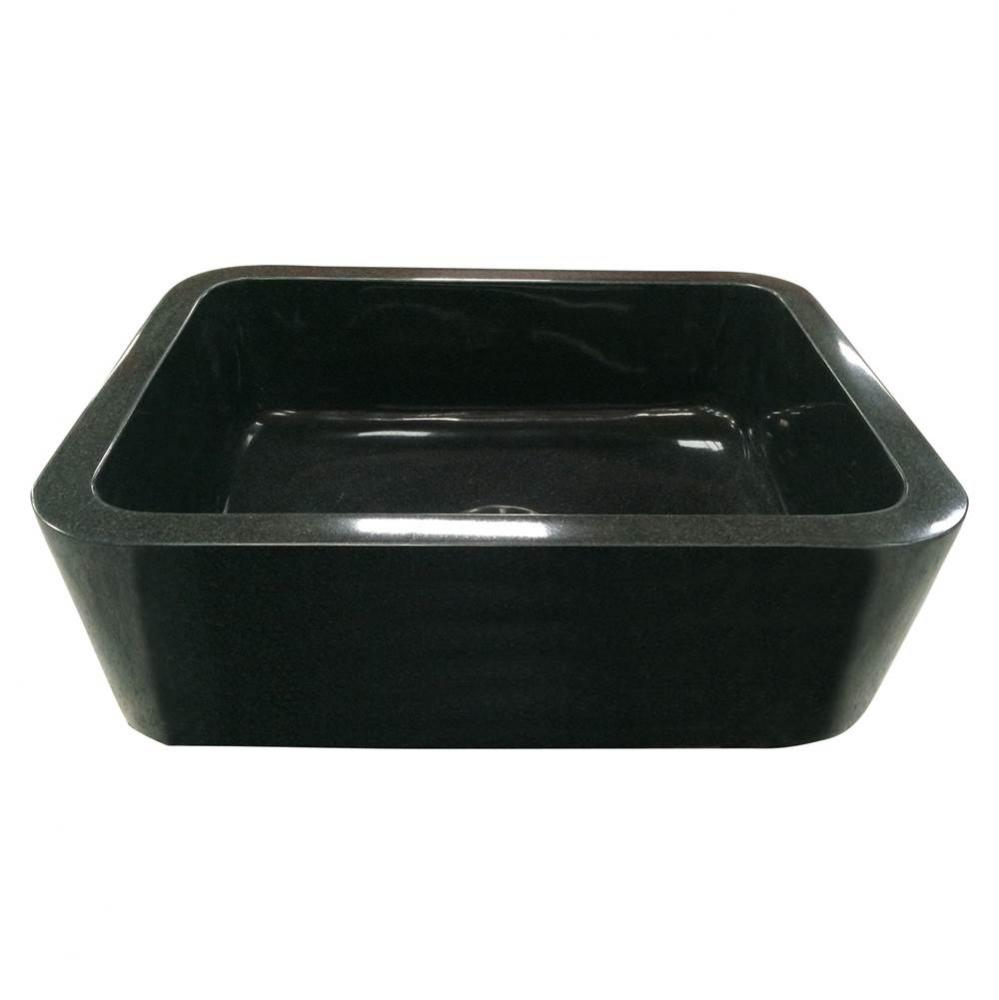 Acantha 33'' Polished GraniteSingle Bowl Farmer Sink, GPBL