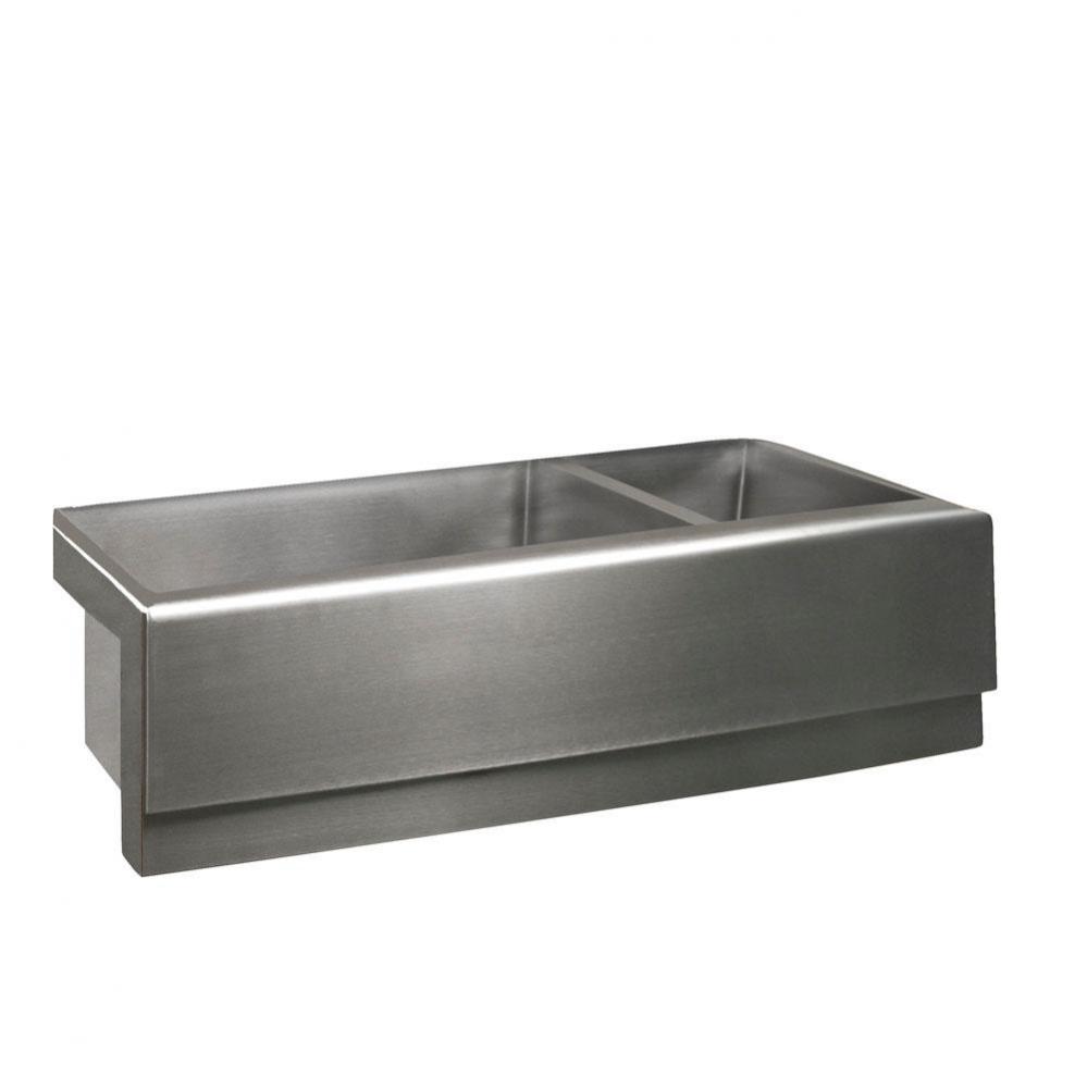 Caprice 33'' Stainless Steel70/30 Dbl Bowl Farmer Sink