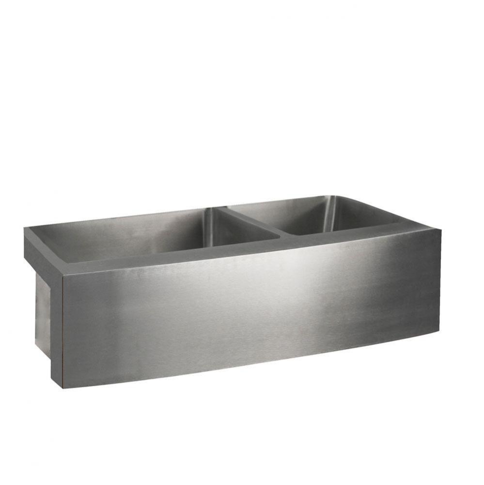 Damita 42'' Stainless Steel60/40 Dbl Bowl Farmer Sink