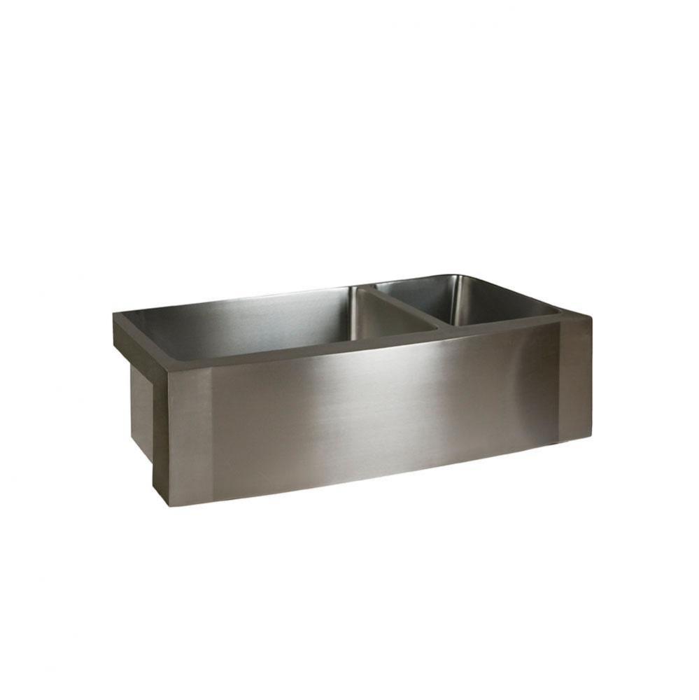 Cervantes 33'' Stainless Steel70/30 Offset DblBwl Frmer Sink