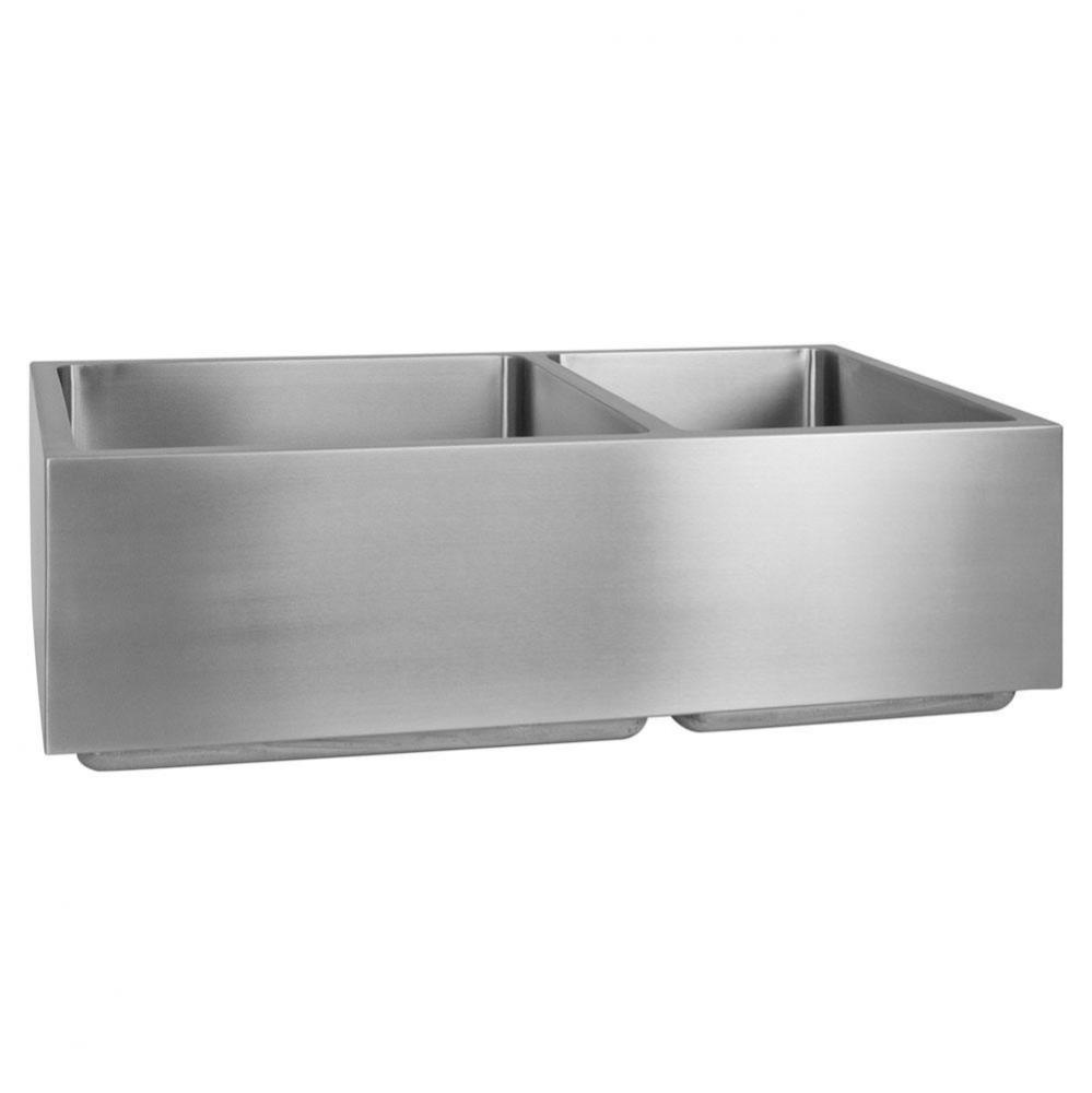 Coriander 33'' Stainless Steel60/40 Dbl Bowl Farmer Sink