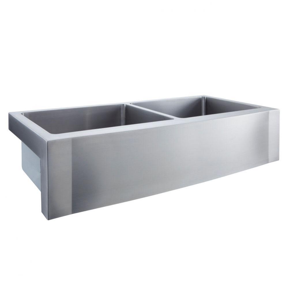 Dominic 42'' Stainless SteelDbl Bowl Bevelled Farmer Sink