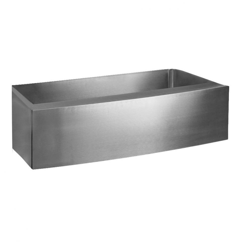 Amanda 27'' Stainless Steel Single Bowl Curved Apron Front Sink