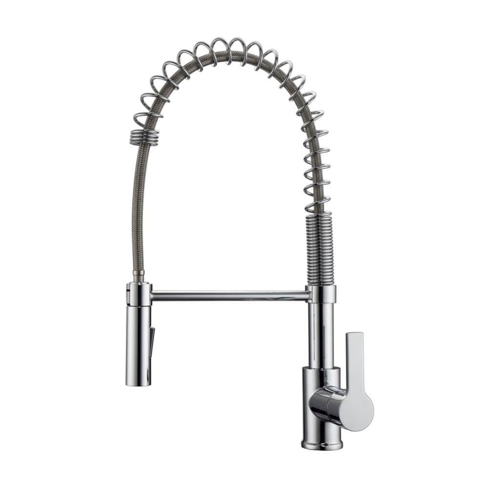 Nakita Kitchen Faucet,Pull-outSpray, Metal Lever Handles,CP