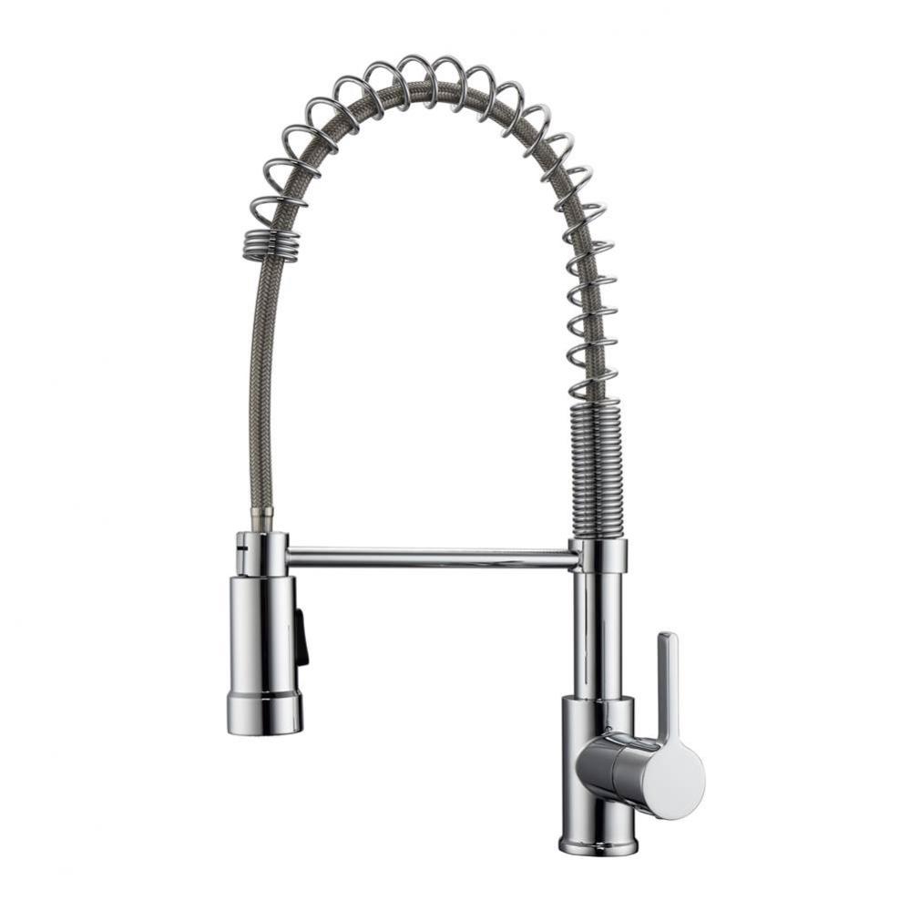 Nueva Kitchen Faucet,Pull-outSpray, Metal Lever Handles,CP