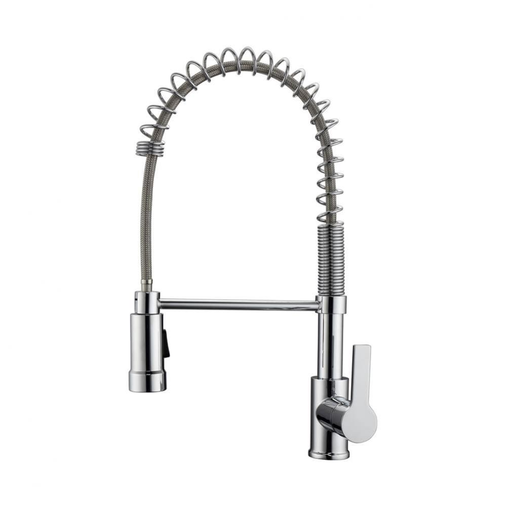 Nueva Kitchen Faucet,Pull-outSpray, Metal Lever Handles,CP