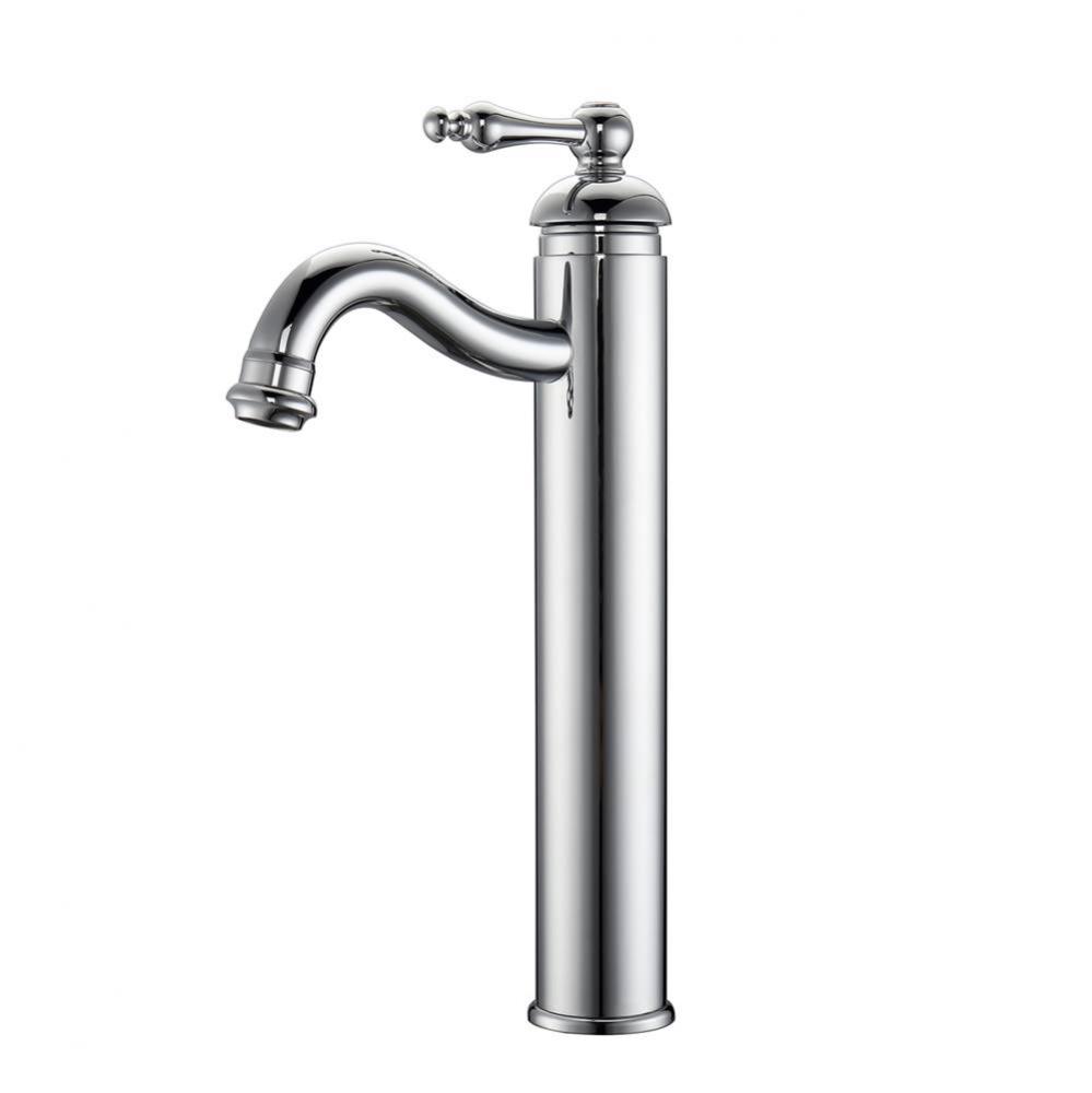 Afton Single Handle VesselFaucet with Hoses, CP