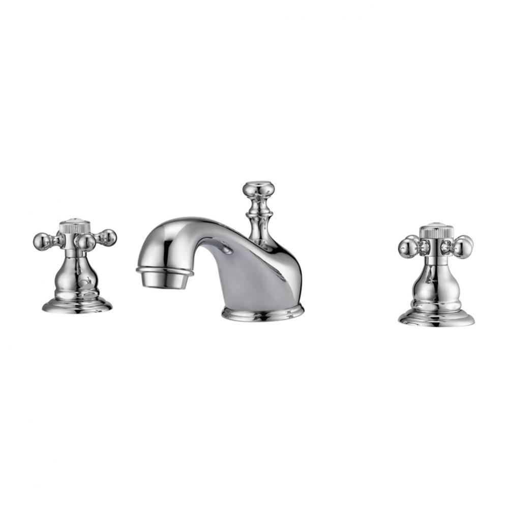 Marsala 8''cc Lav Faucet, withHoses,Button Cross Handles, CP