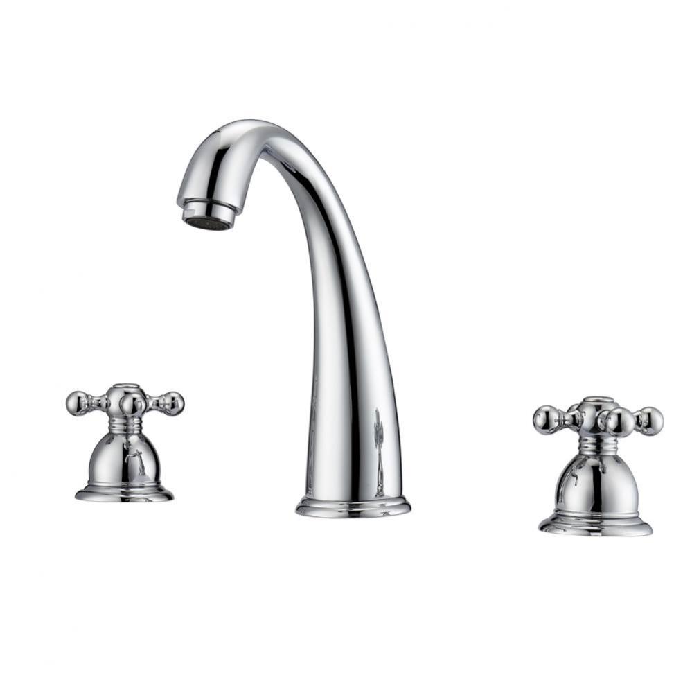 Maddox 8''cc Lav Faucet, withhoses, Metal Cross Handles, CP