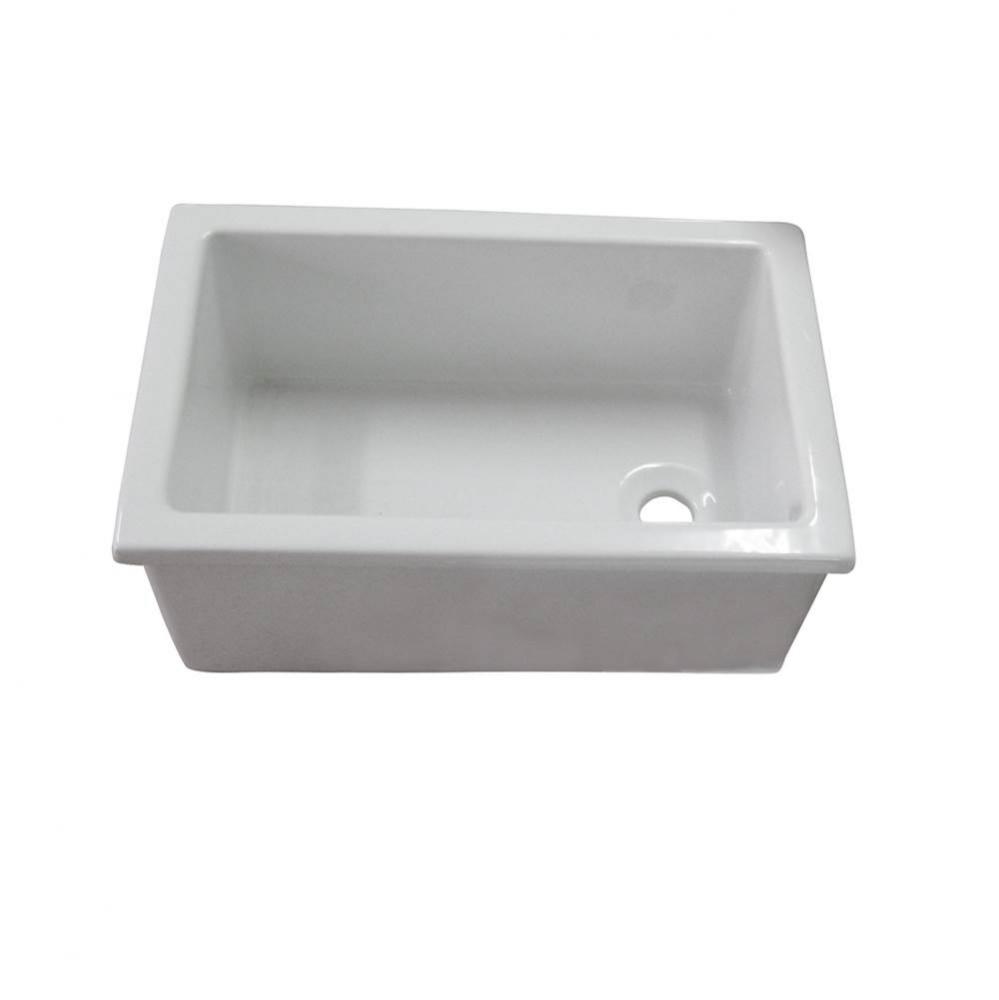 Utility Sink, 23'' x 15'', Fire Clay, White