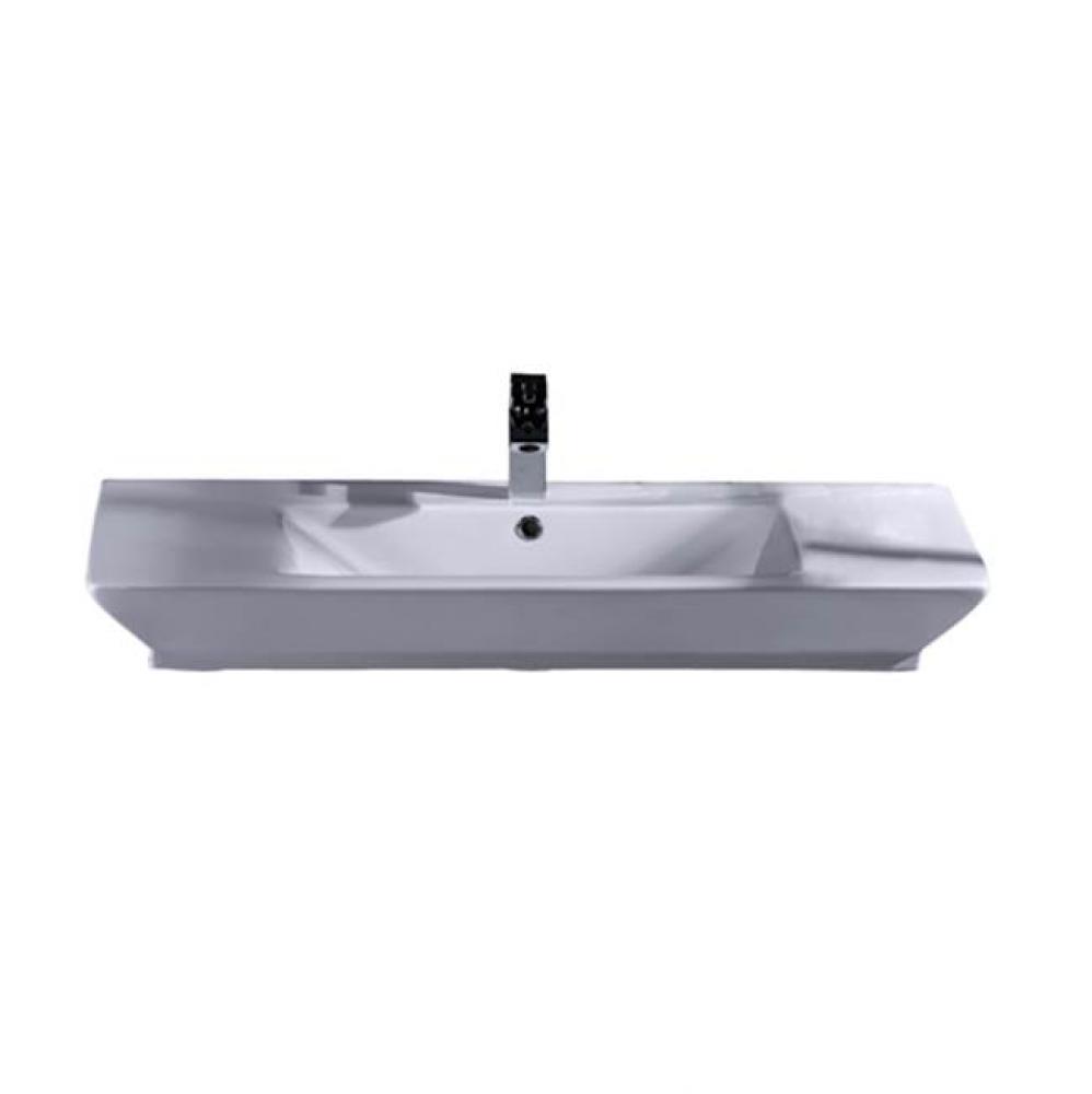 Opulence Above Counter Basin39-1/2'',White,Rect Bowl,8''WS