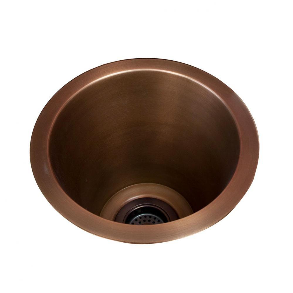 Sykes 12'' Deep Copper BarSink w Flat Bottom, SAC