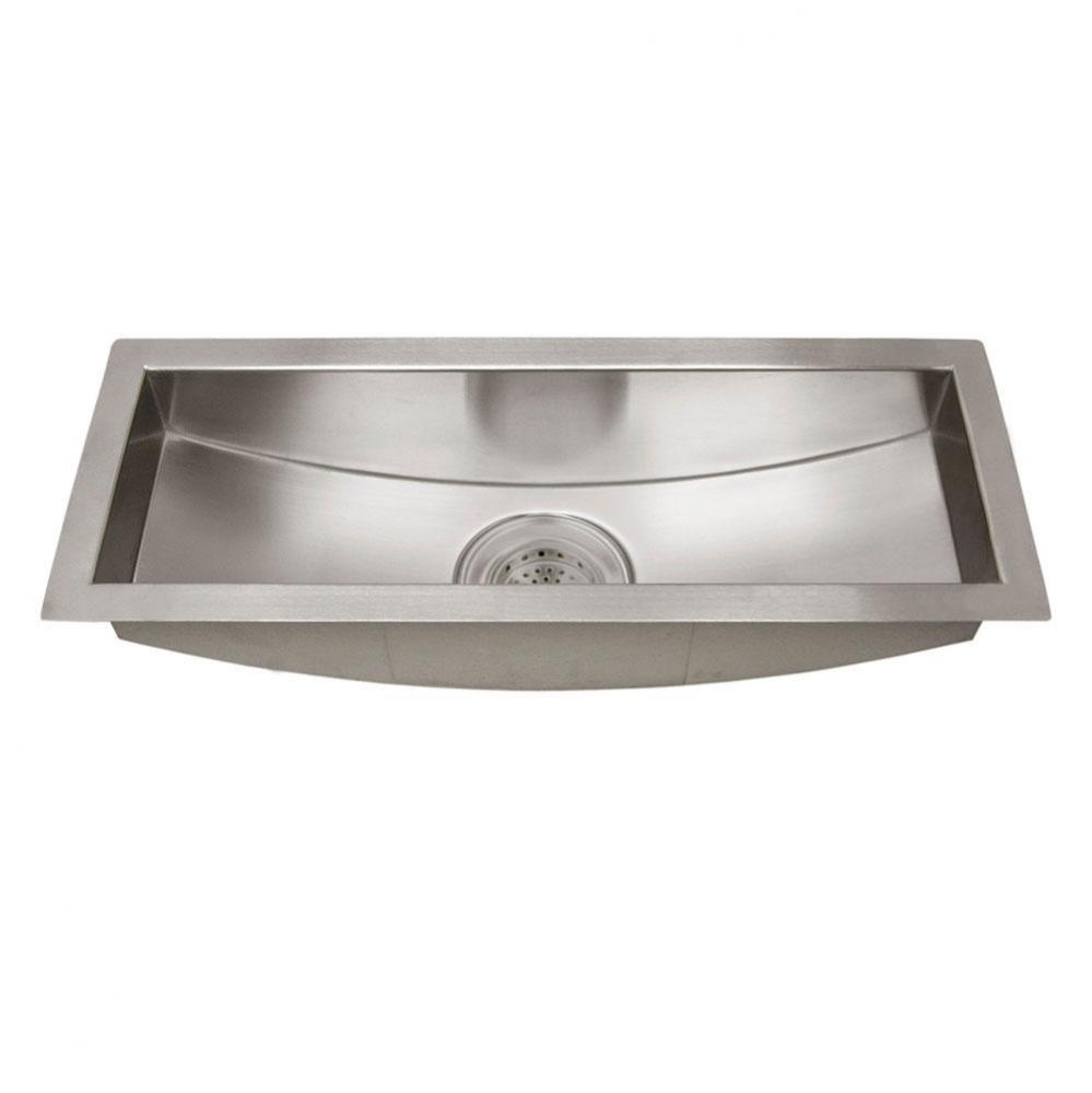 Vedette 22'' SS CurvedBottom Trough Sink