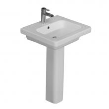 Barclay 3-1071WH - Resort 550 Pedestal Lavatory,White-1 hole