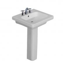 Barclay 3-1088WH - Resort 650 Pedestal Lavatory,White-8'' Widespread