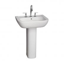 Barclay 3-2008WH - Caroline 450 Ped Lav,White-8''Widespread