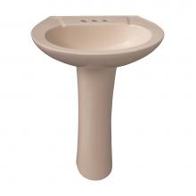 Barclay 3-202BQ - Hampshire 575 Pedestal Lavatory, 4''cc, Bisque