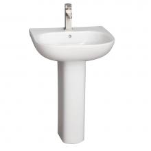 Barclay 3-2031WH - Tonique 550 Pedestal Lavatory,White-1 hole