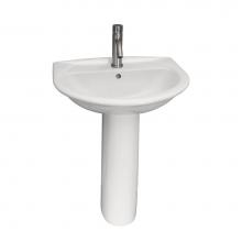 Barclay 3-291WH - Karla 505 Pedestal Lavatory1-Hole, White