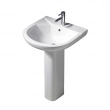 Barclay 3-428WH - Anabel 555 Pedestal Lavatory8''cc, White