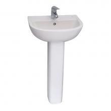 Barclay 3-541WH - Compact 500 Pedestal Lavatory1-Hole, White