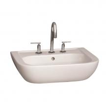 Barclay 4-2008WH - Caroline 450 Wall-Hung Basin,White-8'' Widespread