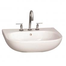 Barclay 4-2018WH - Caroline 550 Wall-Hung Basin,White-8'' Widespread