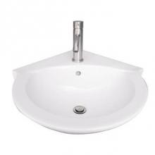 Barclay 4-234WH - Evolution Corner Wall HungBasin, 4'' Centers, White
