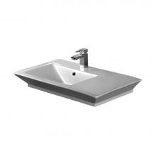 Barclay 4-360WH - Opulence Above Counter Basin1-Hole,31-1/2'',White,Rect.Bowl