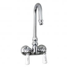 Barclay 4052-PL-CP - Tub Filler w/Code Spout, Lever Porc Handles, Polished Chrome