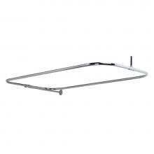 Barclay 4152-48-CP - Rectangular Shower Rod, w/Side Sprt, 48 x 24'', Polish Chrome