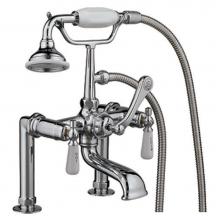 Barclay 4601-PL-CP - Elephant Spout Hand Shwr, 6'' Mounts, Porc Hdls, Pol Chrome