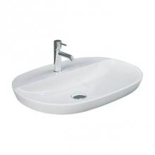 Barclay 5-671WH - Variant 23-5/8'' x 16-1/2'' OvalDrop-In Basin,1-Hole W/Deck,WH