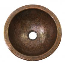 Barclay 6712-AC - Addie Round Undermount Basin, Hammered Antique Copper