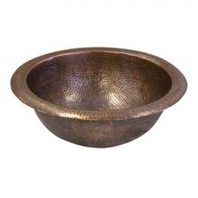 Barclay 6723-AC - Abner Round Self Rimming,Basin, Hammered Antique Copper