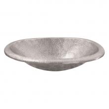 Barclay 6843-PE - Fletcher Self Rimming Basin, Hammered Pewter