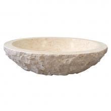 Barclay 7-744MPCR - Bonette Oval Chiseled MarbleVessel, Egyptian Cream