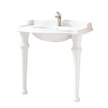 Barclay 721WH - Peyton 32''Console w/Legs,White 1 Faucet Hole