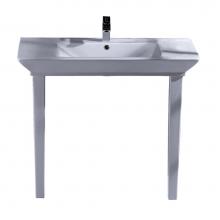 Barclay 963WH - Opulence Console 39-1/2'', RectBowl, 1-hole, White