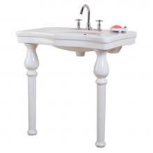 Barclay 971-WH - Milano Deluxe Console1-Hole, White