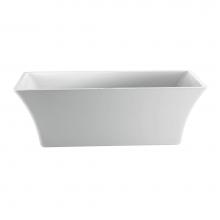 Barclay ATCRECN67F-WH - Taylor Acrylic Rect Tub, 67'' WH, No OF, or Faucet Holes