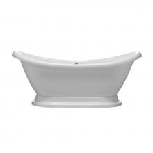 Barclay ATDSN63RB-WH - Monterrey 63'' Acrylic DblSlipper Tub on Base, White