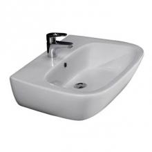 Barclay 4-1016WH - Elena 450 Wall Hung Basin6'' Centerset, White