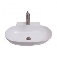 Barclay 4-1128WH - Leith 22''  Wall Hung Basin,1 faucet hole. White