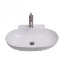 Barclay 4-1131WH - Leith 22''  Wall Hung Basin6'' Centerset, White